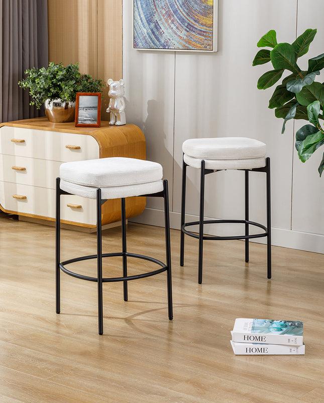 Duhome Plano Backless Double-Layered Counter Stools Set Of 2