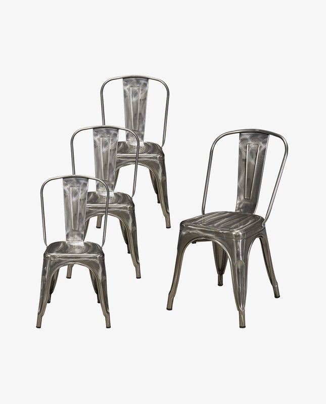Duhome Santa Fe Stackable Splat Back Chairs Set Of 4