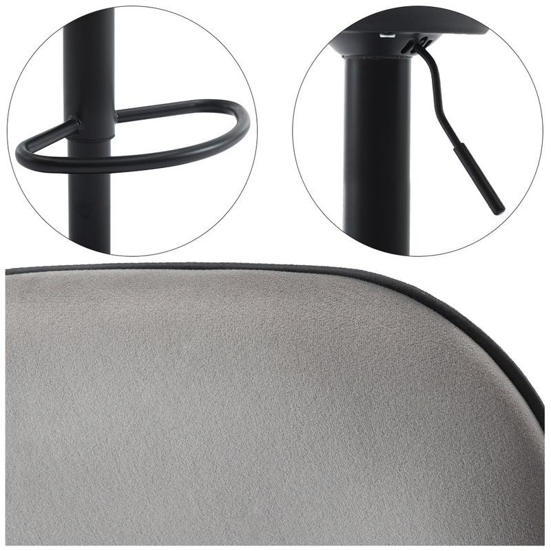 Duhome St Thomas Color Spliced Velvet Bar Stools Set Of 2