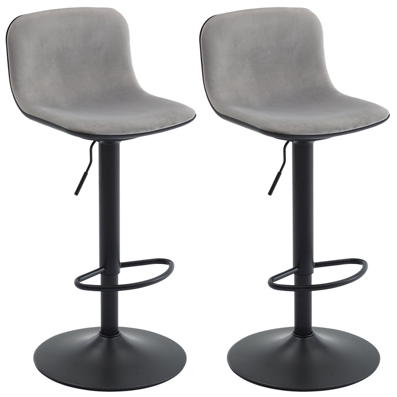 duhome St Thomas Color Spliced Velvet Bar Stools Set of 2