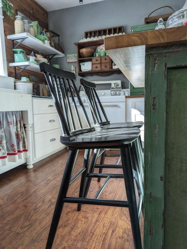 Duhome Tuolumne Spindle Wood Counter Stools Set Of 2