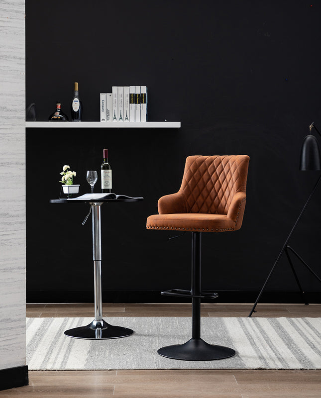 Duhome Wichita Adjustable Height Leathaire Bar Stool