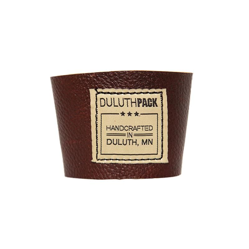 duluth pack SKU: L-113 Leather Pint Glass Sleeve