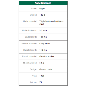 Duluth Pack SKU: W-8543 Helle Eggen 12 Knife
