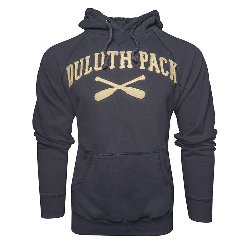 duluth pack SKU: LS-0018 X-Paddle Raw Edge Hooded Sweatshirt