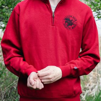 Duluth Pack SKU: LS-0080 Duluth Pack Chest Logo Quarter Zip Sweatshirt