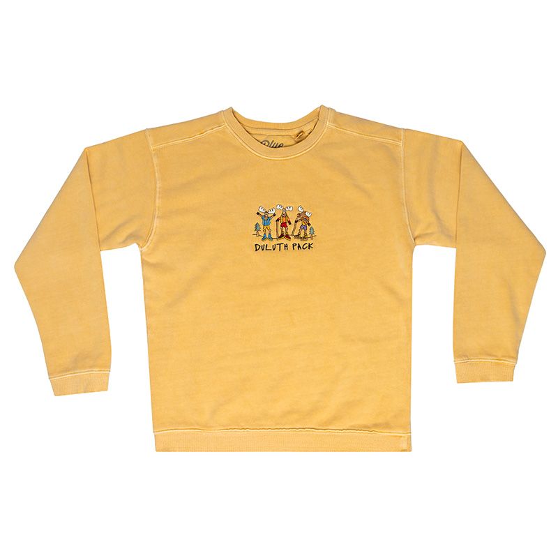 duluth pack SKU: LS-0093 Duluth Pack Kids Hiking Moose Crewneck
