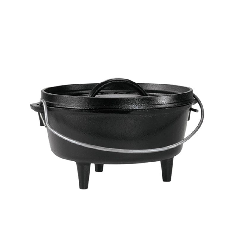 duluth pack SKU: M-096 Lodge 8 Inch / 2 Quart Cast Iron Camp Dutch Oven