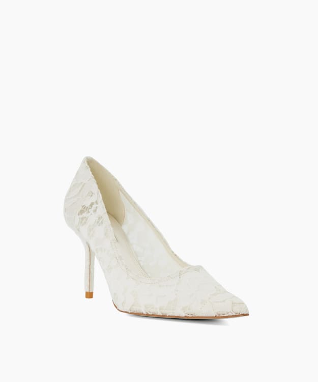 Dune London Adoring - Ivory Floral Lace Wedding Shoes