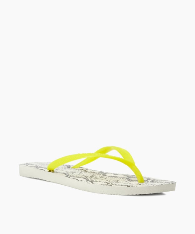 dune london Animal Print Flip Flops - White Havaianas Slim Animal Print Flip Flops