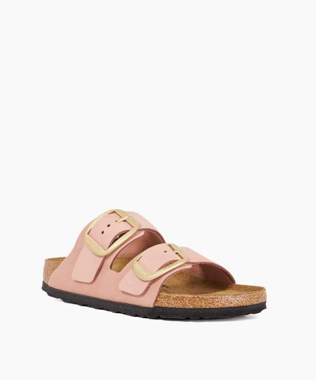 Dune London Arizona Big Buc - Pink Casual Double-Strap Sandals