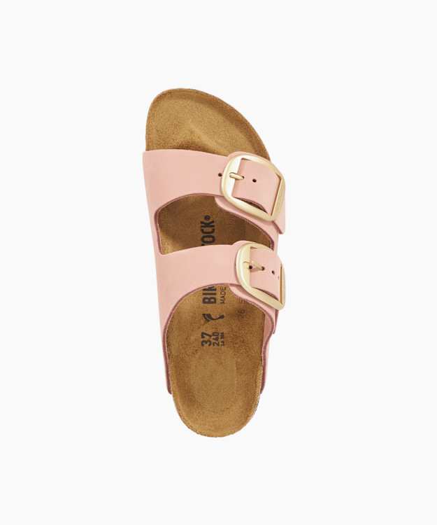 Dune London Arizona Big Buc - Pink Casual Double-Strap Sandals