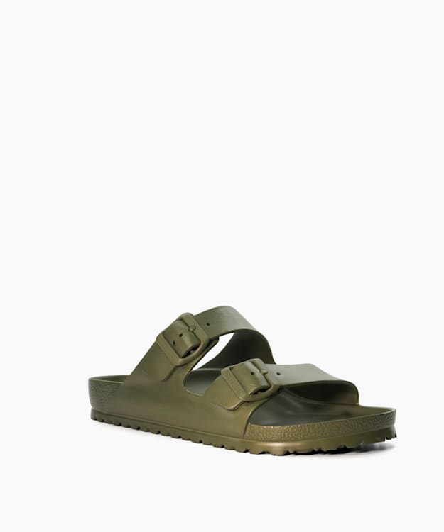 Dune London Arizona Eva Men - Khaki Birkenstock Arizona Two Strap Sandals