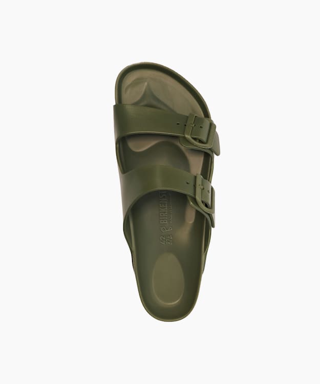 Dune London Arizona Eva Men - Khaki Birkenstock Arizona Two Strap Sandals