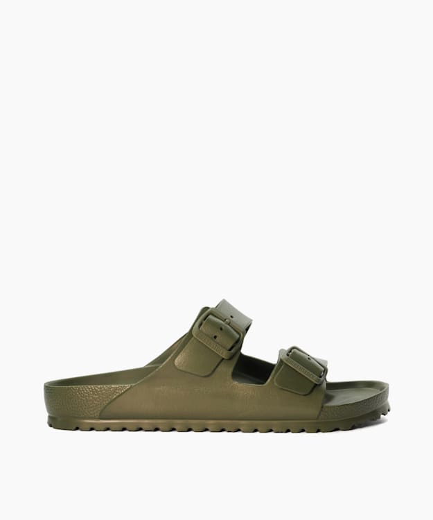 dune london Arizona Eva Men - Khaki Birkenstock Arizona Two Strap Sandals
