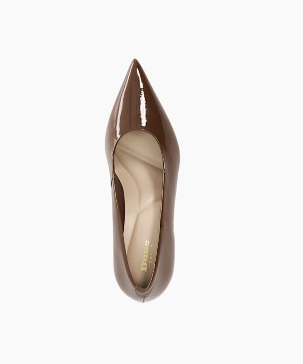 Dune London Aspiring - Brown Leather Pointed Toe Courts