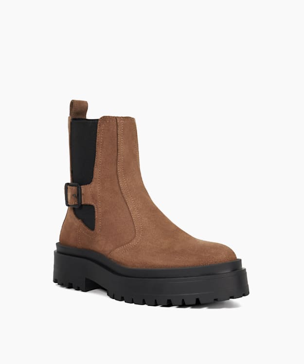 Dune London B.intl Milla Ch - Beige Leather Chelsea Boots