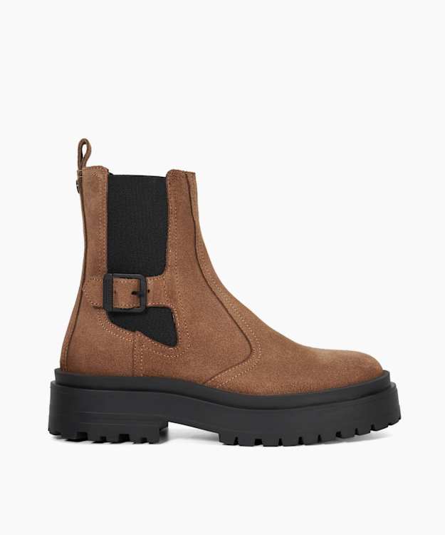 dune london B.intl Milla Ch - Beige Leather Chelsea Boots