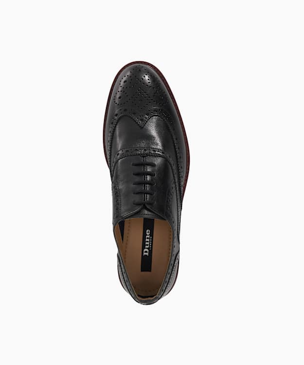 Dune London Baltics - Black Lace Up Formal Oxford Shoes