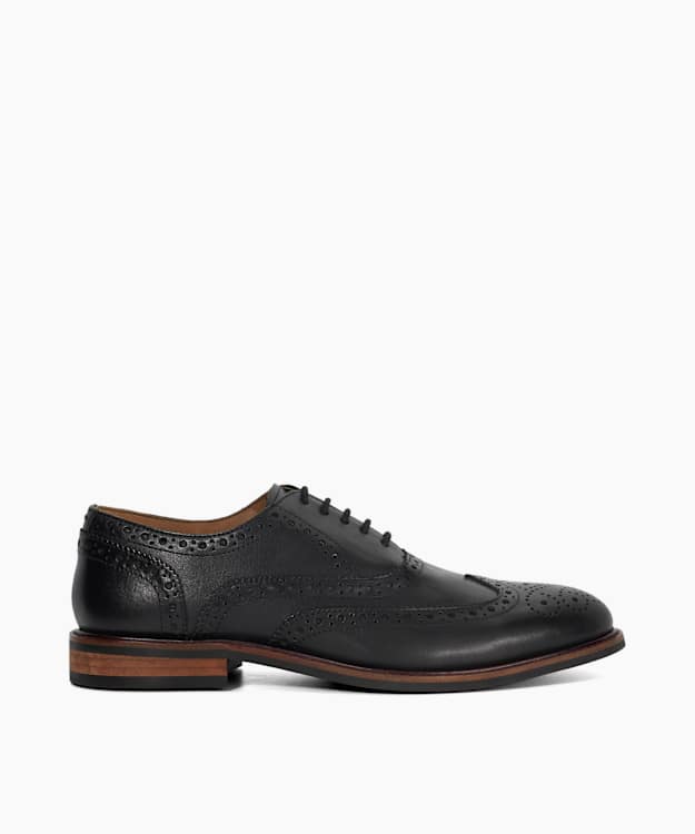 dune london Baltics - Black Lace Up Formal Oxford Shoes