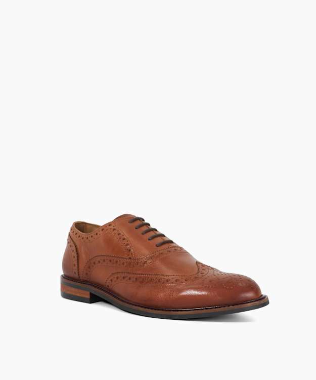 Dune London Baltics - Tan Lace Up Formal Oxford Shoes