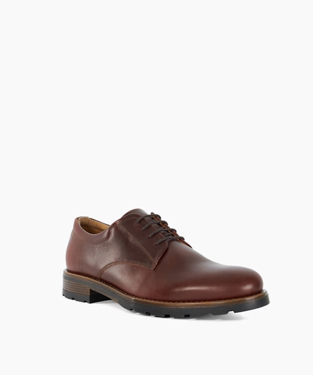 Dune London Benjis - Chestnut Round Toe Lace Up Shoes