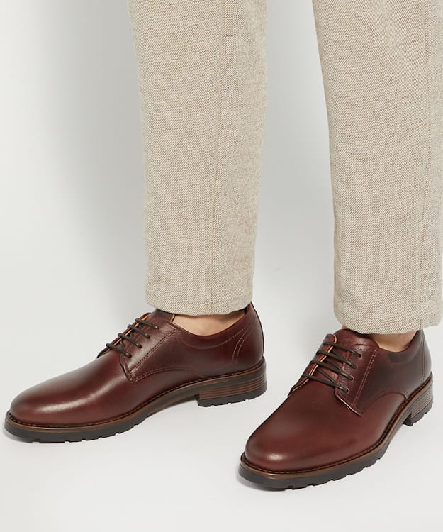 Dune London Benjis - Chestnut Round Toe Lace Up Shoes