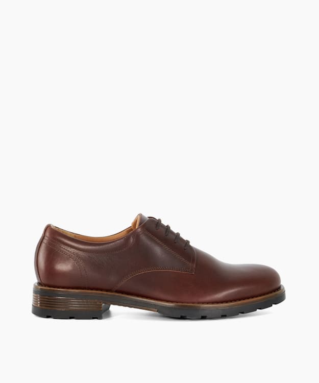 dune london Benjis - Chestnut Round Toe Lace Up Shoes