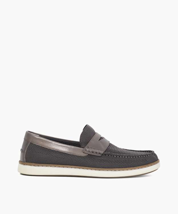 dune london Berklee - Grey Lightweight Knitted Casual Loafers