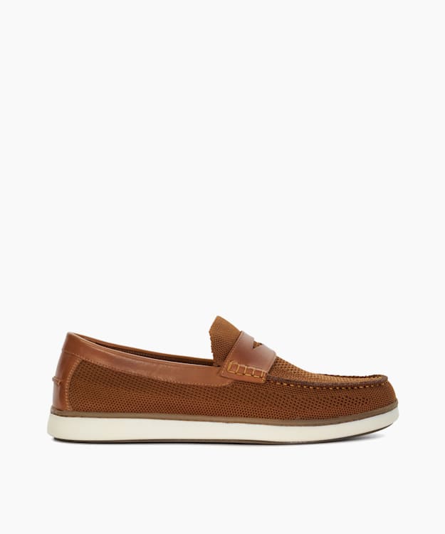 dune london Berklee - Tan Lightweight Knitted Casual Loafers
