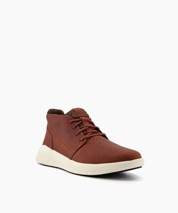Dune London Bradstreet Ultr - Brown Chunky-Sole Leather Chukka Boots