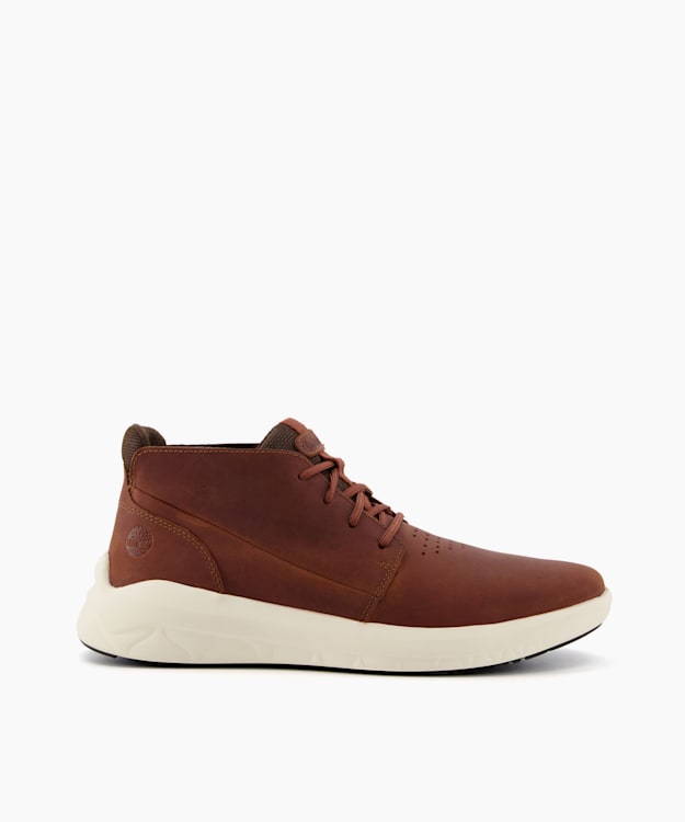 dune london Bradstreet Ultr - Brown Chunky-Sole Leather Chukka Boots