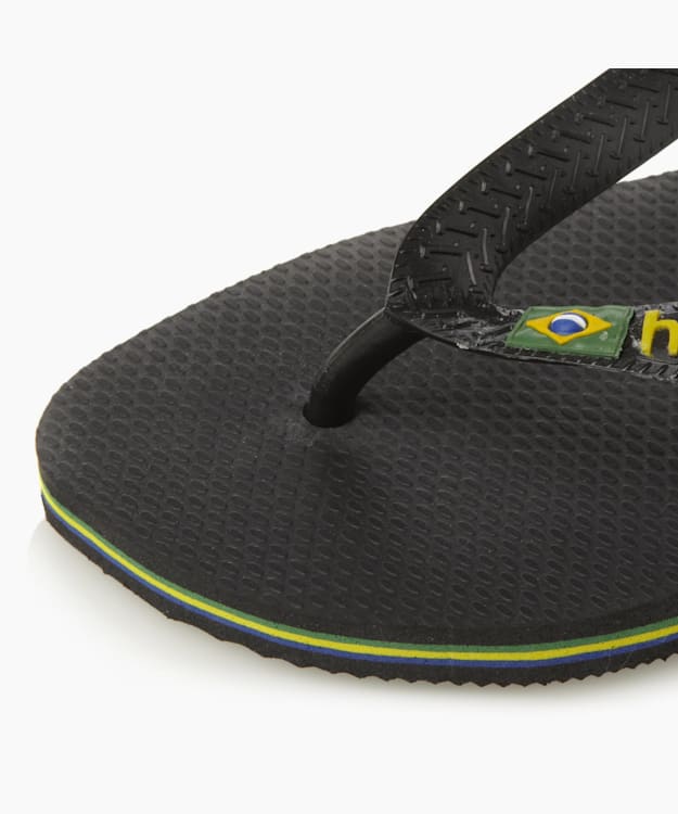 Dune London Brasil Flip Flops - Black Classic Flag Flip Flop