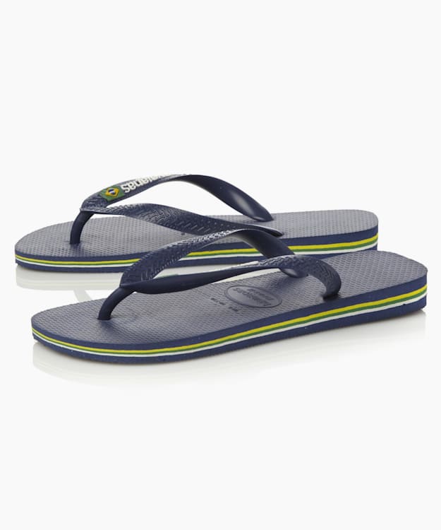 Dune London Brasil Flip Flops - Navy Havaianas Brazil Flag Flip Flops