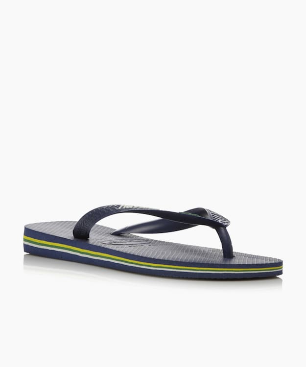 dune london Brasil Flip Flops - Navy Havaianas Brazil Flag Flip Flops