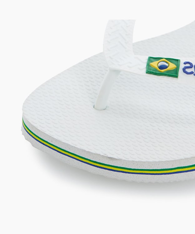 Dune London Brasil Flip Flops - White Havaianas Brazil Flag Flip Flops