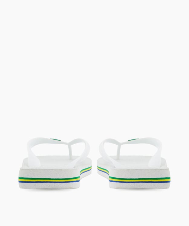 Dune London Brasil Flip Flops - White Havaianas Brazil Flag Flip Flops