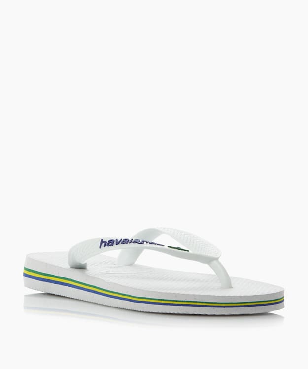 dune london Brasil Flip Flops - White Havaianas Brazil Flag Flip Flops