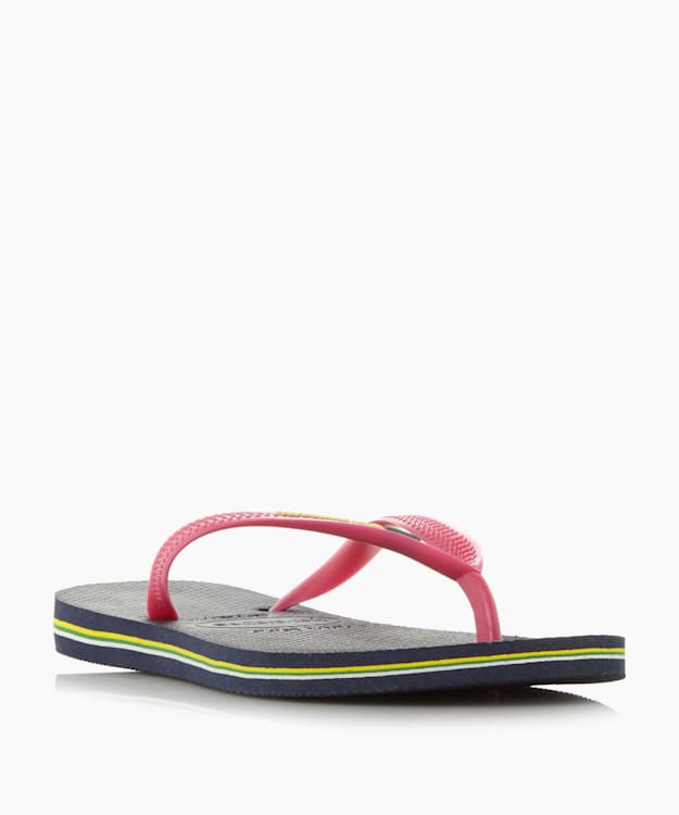 dune london Brazil Flip Flops - Pink Havaianas Classic Brazil Flag Flip Flops