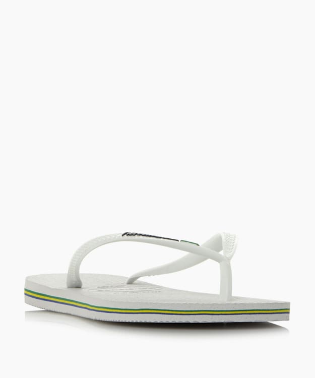 dune london Brazil Flip Flops - White Havaianas Classic Brazil Flag Flip Flops
