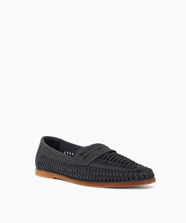 Dune London Brickles - Dark Navy Casual Woven Loafers