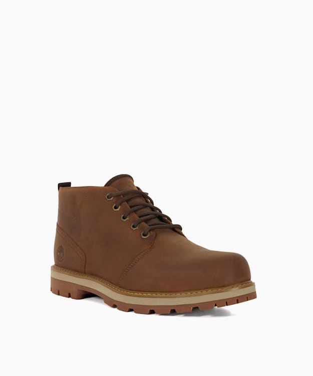 Dune London Britton Road Ch - Brown Lace-Up Waterproof Chukka Boots