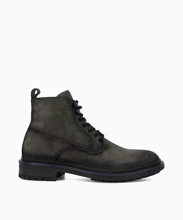 dune london Calio - Dark Grey Chunky Lace Up Casual Boots