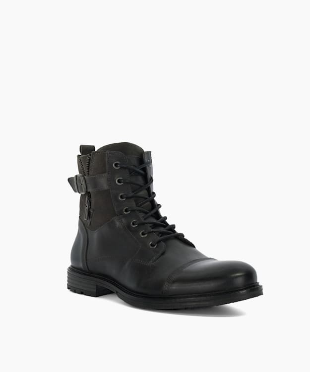 Dune London Call - Grey Casual Buckle Detail Ankle Boots