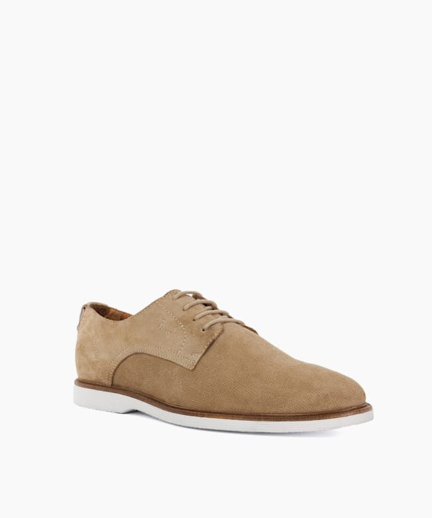 Dune London Careys - Beige Casual Suede Lace-Up Shoes