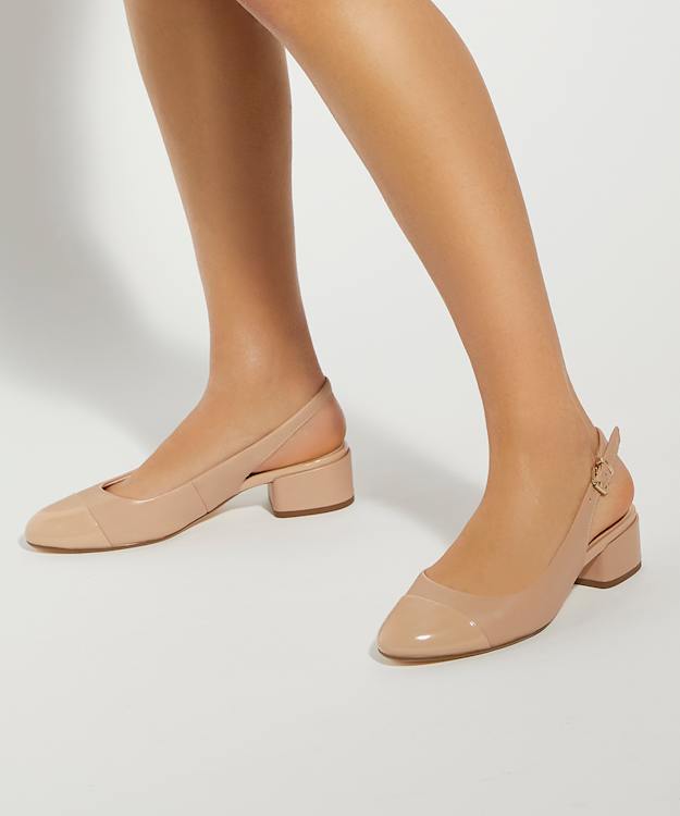Dune London Casing - Blush Sling-Back Heeled Ballet Flats