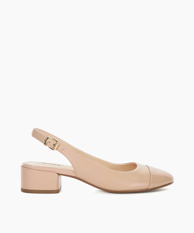 dune london Casing - Blush Sling-Back Heeled Ballet Flats