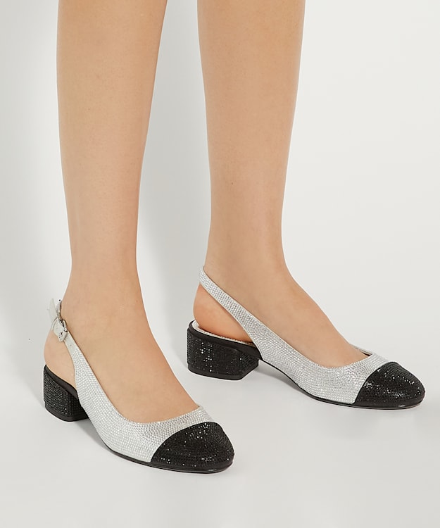 Dune London Casing - Multi Leather Toe-Cap Sling-Backs