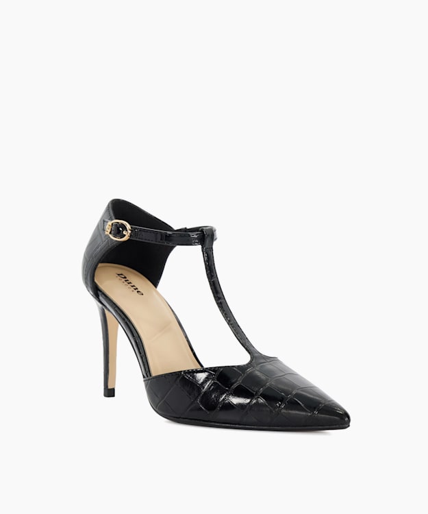 Dune London Castered - Black Pointed Toe Stiletto Heels