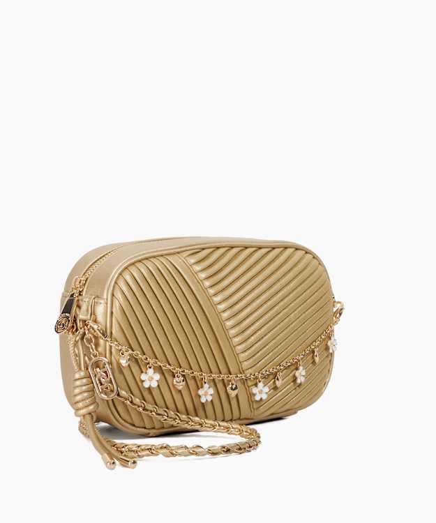 Dune London Chancery - Gold Camera Bag With Charm Trim
